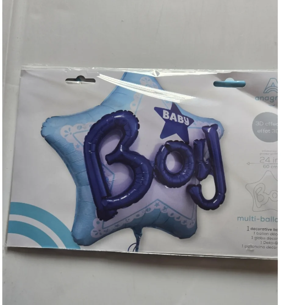 Royal Blue Foil Balloon with Star Design Baby Boy